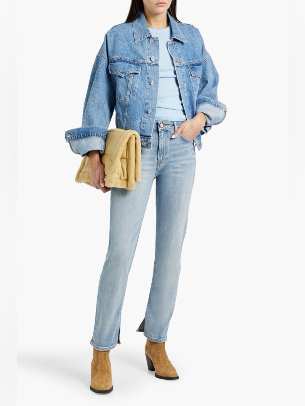 32. Ganni Light Blue Straight-Leg Women’s Jeans